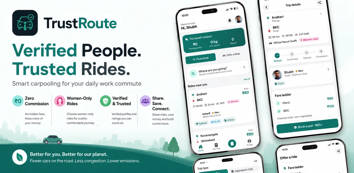 TrustRoute app promotional screen
